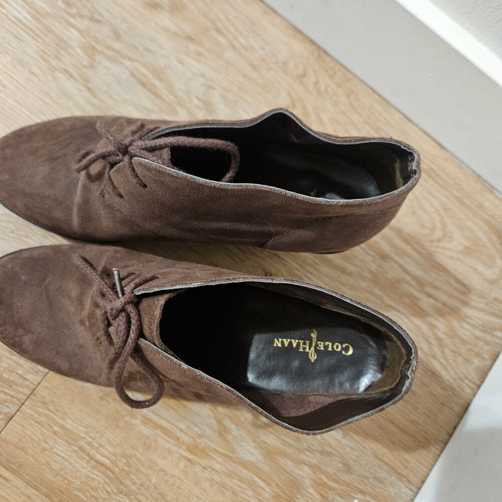 Cole Haan brown wedge bootie - Picture 3 of 5